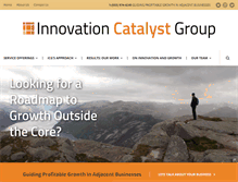 Tablet Screenshot of innovationcatalystgroup.com
